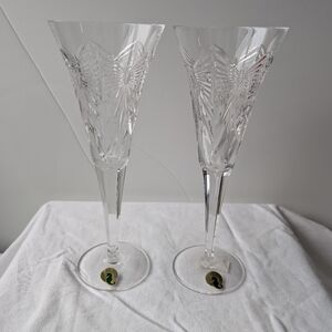 Waterford Crystal Millennium Series Happiness Champagne Flutes - 2
